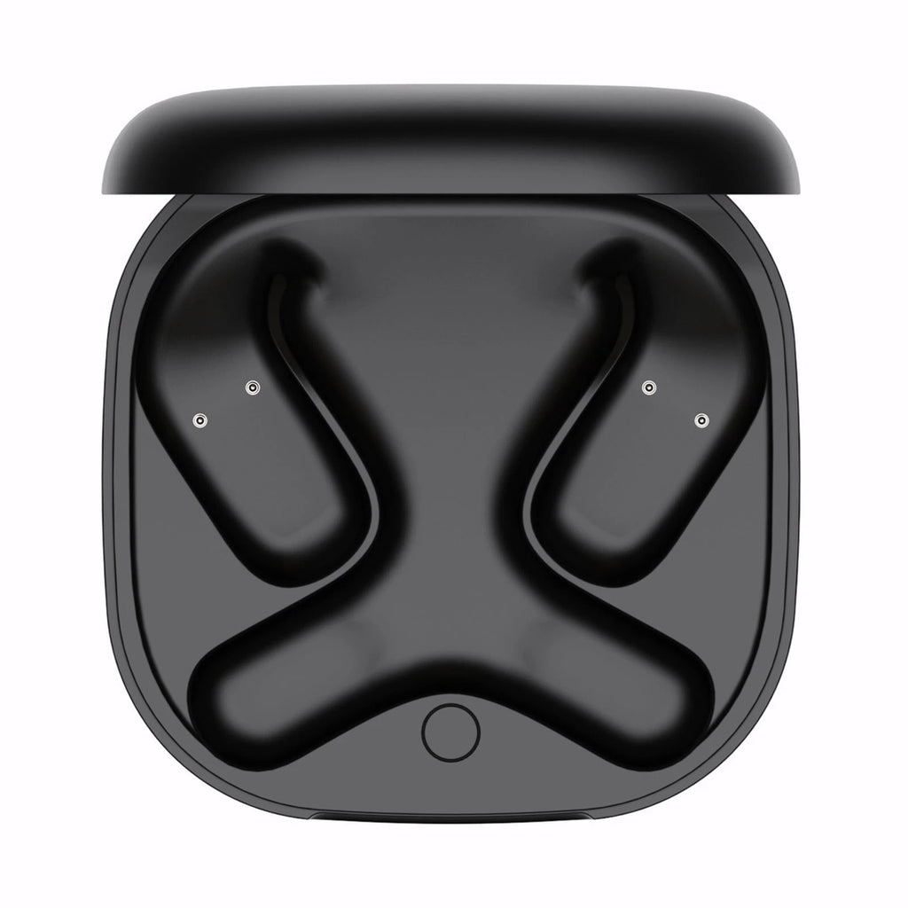 Earbud Charging Case Replacement 500mAh Type C Black Wireless Earbuds Charger Case for Shokz OpenFit 2 2+ T920 T921 Headphones