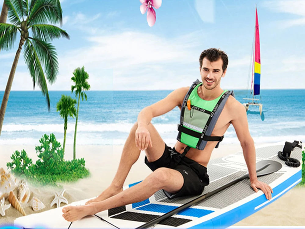 2023 New Adult life vest Boating rafting Swimming Kayaking surf paddleboard Life vest Portable water sports buoyancy vest