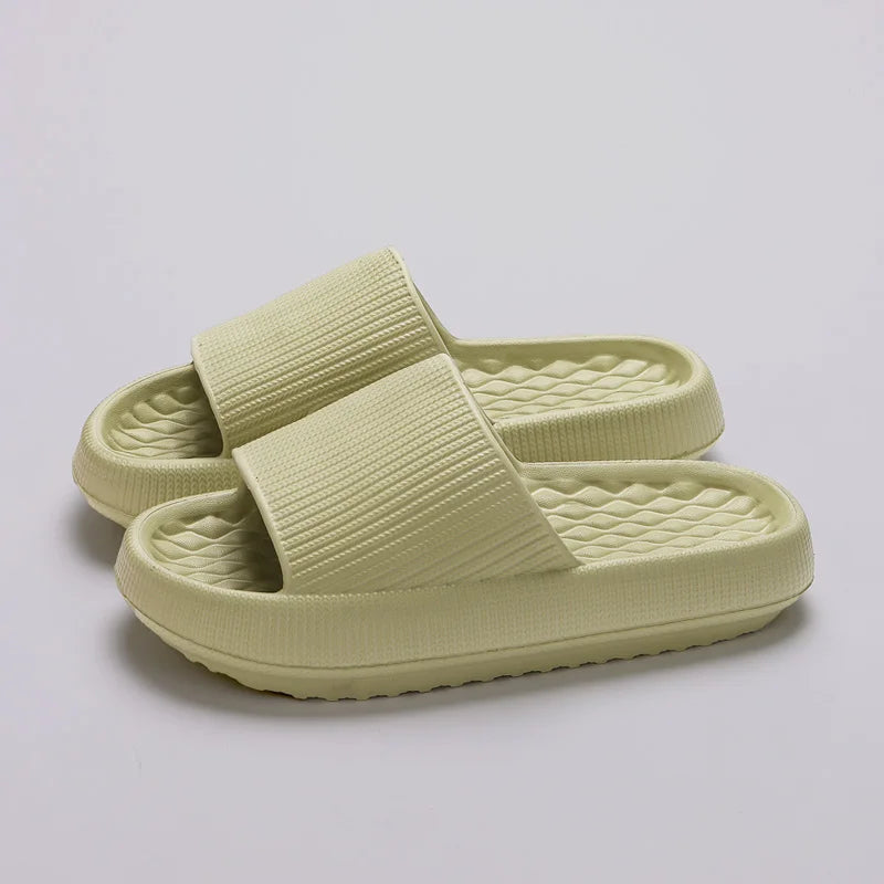 Women's Thick Platform Cloud Slippers EVA Soft Sole Pillow Slides Summer Beach Flip Flops Women Non Slip Bathroom Home Slippers