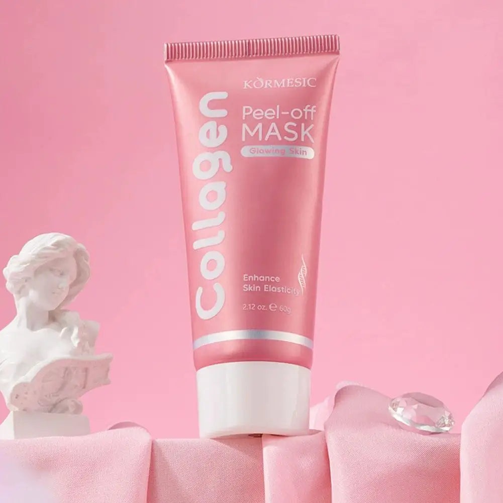 Collagen Peel Off Facial Mask Collagen Night Wrapping Mask Elasticity & Hydration Care For Glowing Skin Overnight Mask Cream 60g