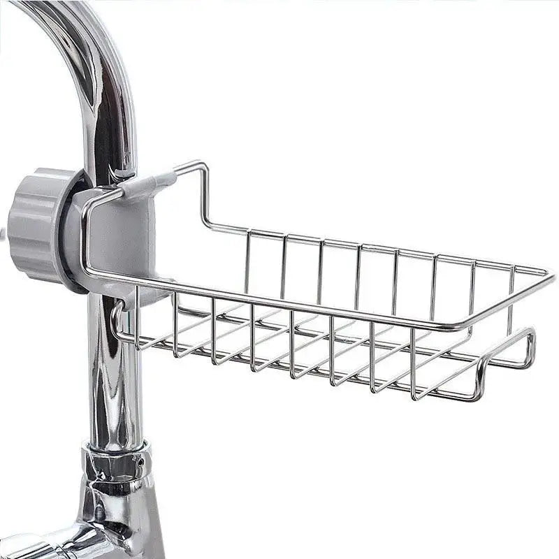 Kitchen Stainless Steel Sink Drain Rack Sponge Storage Faucet Holder Soap Drainer Towel Rack Shelf Organizer Kitchen Accessories
