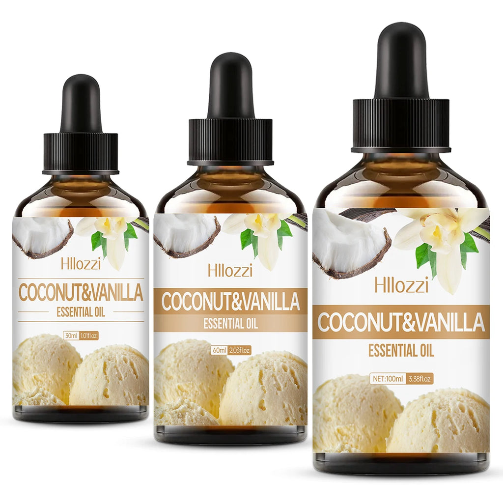 Coconut Vanilla Essential Oil Long-lasting Fragrance Aromatherapy Skin Care Hair Care All Skin Types