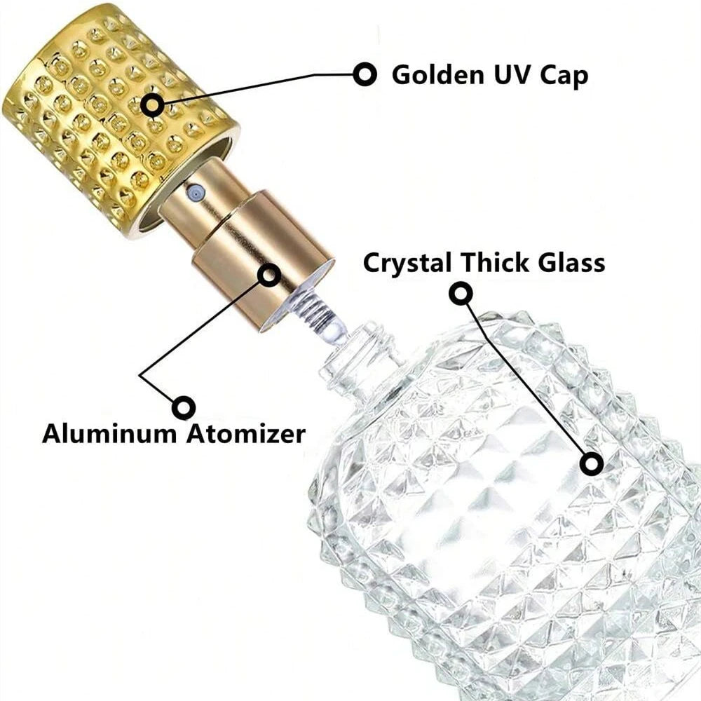 Cologne Travel Bottle, Empty Refillable Glass Perfume Atomizer with Spray Nozzle, Mini Size Perfume Refill Bottle, 1pcs 30ml