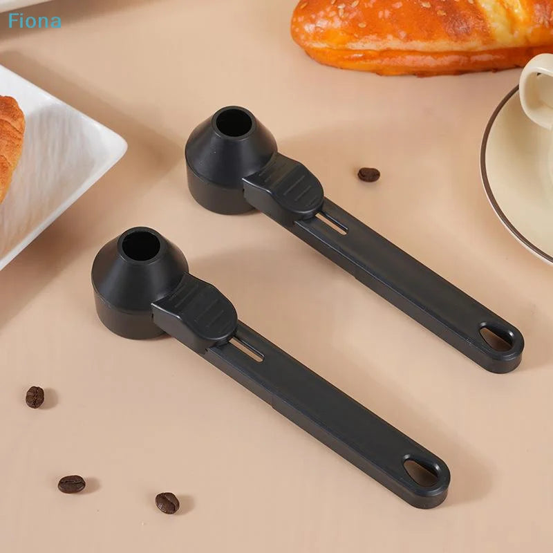 ✔Spill-Proof Protein Powder Sliding Spoon Reusable With Longer Handle Coffee Scoop Measuring Spoon Funnel Kitchen Gadgets