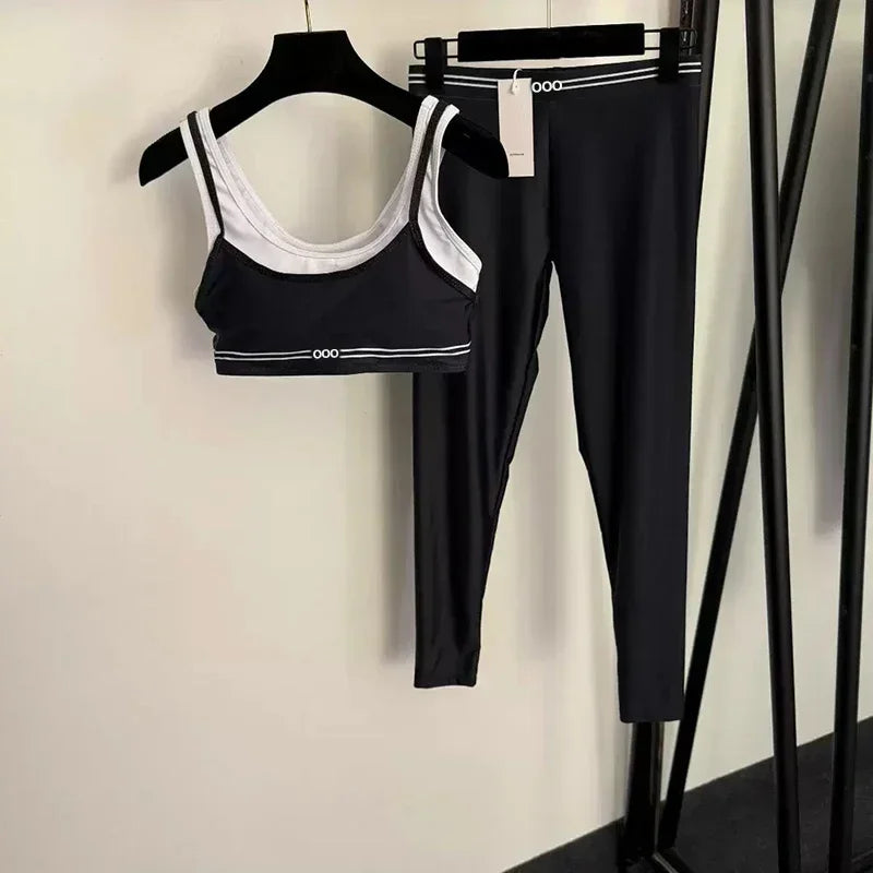 2026 Women's Tank Top and Pants Comfortable, Versatile, Breathable Yoga Fitness Running Set Two Piece Set