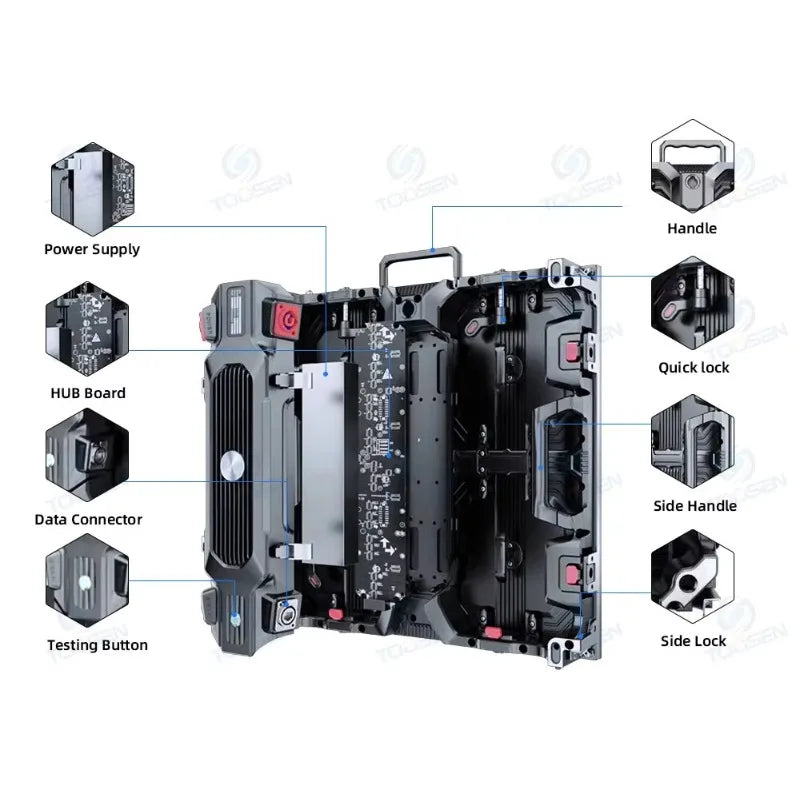 P2.6 P2.9 P3.9 Rainproof LED Video Wall Seamless Splicing Movable Stage Wedding Outdoor Event Rental Display Screen