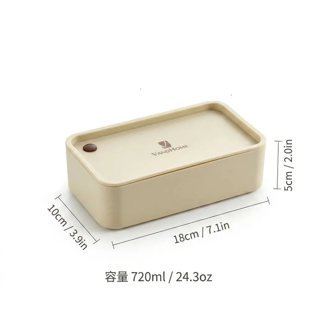 Stackable Plastic Lunch Box For Kids Students Portable Bento Box Microwave Safe Refrigerator Sealed Food Storage Container