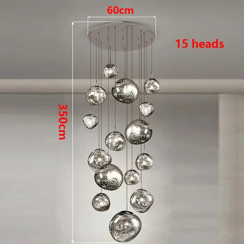 Modern Home Decor Led Ceiling Lamps Pendant Light Chandeliers hanging Light Fixture For Staircase Living Room Indoor Lighting