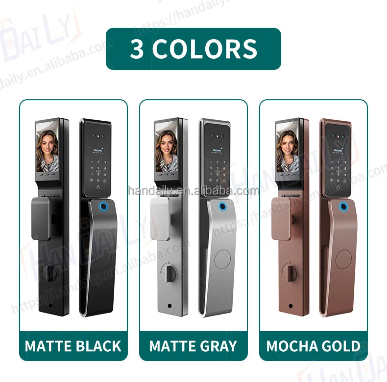 Waterproof App Smart Real Time Video Call Digital  3D Face Recognition Smart Biometric Fingerprint Digital