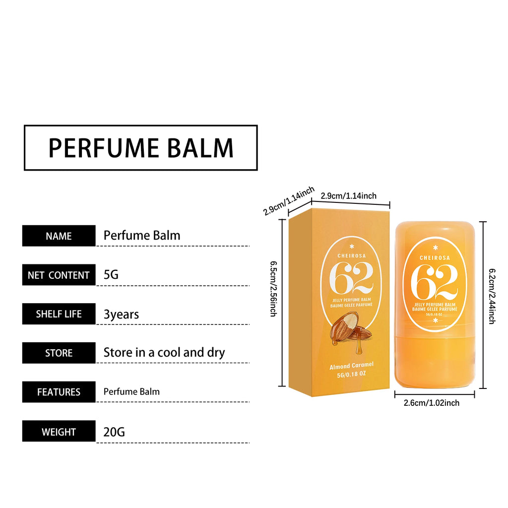 3 Jelly Solid Perfume Balm Set Natural Deodorant Scent Long Lasting Portable Travel Daily Commute Date Women Men Unisex