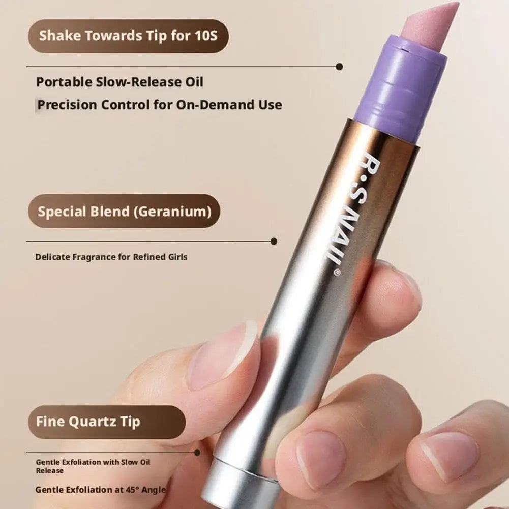 Nails 3-in-1 Cuticle Oil Pen with Ceramic Nail Pusher for Hangnails Dry & Damaged Nails -Nail Care Pen for Repair & Nourishment