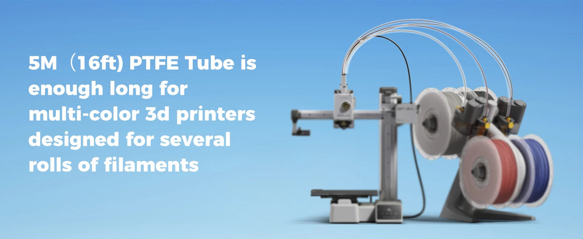 Official PTFE Tube 2.5mm ID 4mm OD, for Bambu Lab X1/ X1C/ P1P/ P1S/ A1/ A1 Mini, Creality K1 Max/Ender 3 V3 3D Printer.