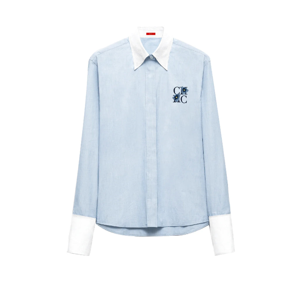 New Women Shirts Long Sleeve Blouse Patchwork Embroidered Flowers Elegant Lapel Loose Spring Summer Stripe Office Lady Tops