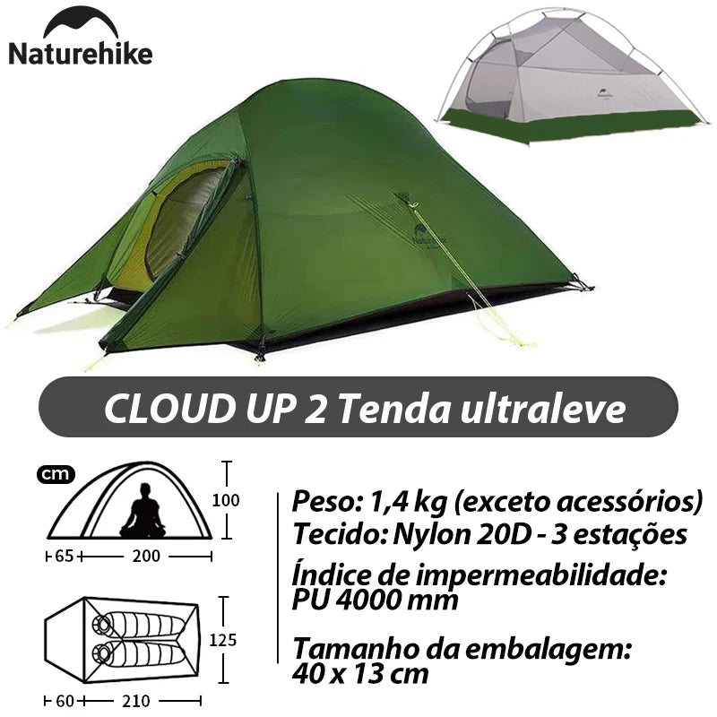 Naturehike Mongar 2 Tent Cloud Up 1 2 3 Persons Tent Star River Tent Cycling Tent Ultralight Outdoor Travel Hiking Camping Tent