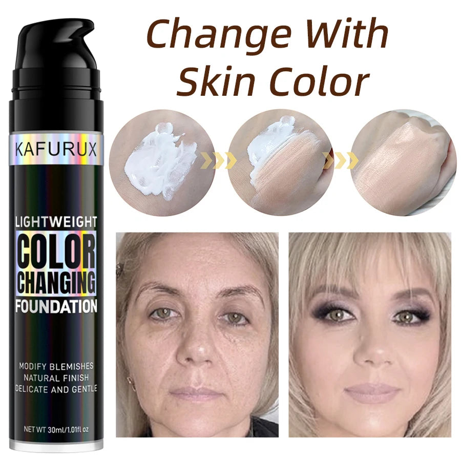 1pc Magic Color Changing Foundation Makeup Base Nude Face Full Cover Matte Concealer Long Lasting Korean Makeup for Women Cosmti