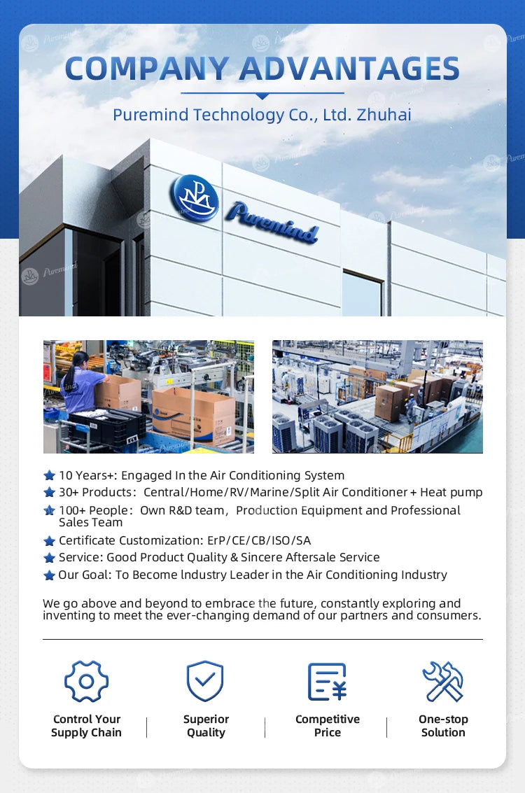 Self-contained Boat Air Conditioning System 5000-16000BTU Water Cooled Marine Air Conditioner for Boat Yacht AC Unit