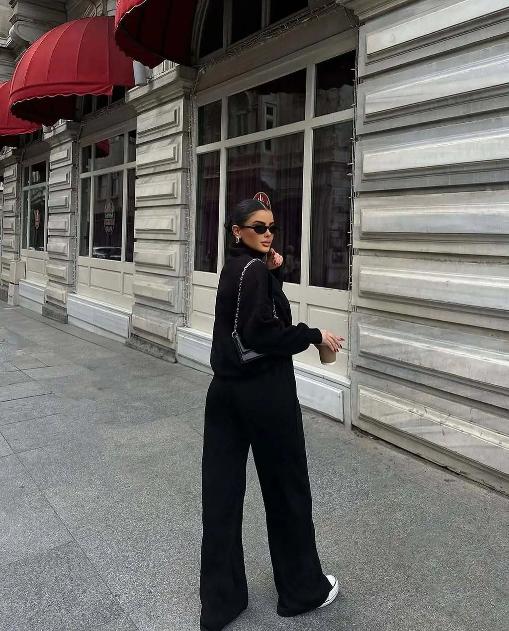 2025 Winter Casual New In Matching Sets 2 Pieces Set Woman Two Piece Outfits Women's Clothing Solid Color Pullover Long Sleeves
