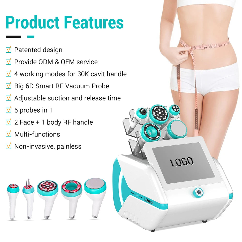 OEM/ODM Quick Slim 30k s Body Shape Cavitations Slimming Machine 30k Vacuum Rf Skin Tightening & Fat Loss Machine 5 in 1
