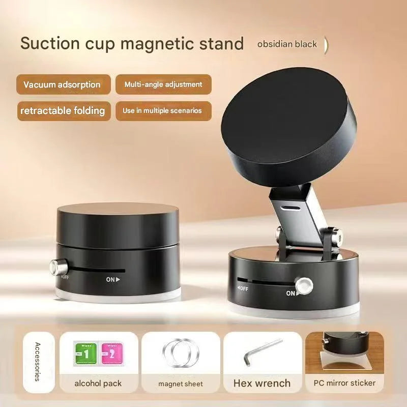 Suction Cup Magnetic Phone Holder Lazy Multi-functional Foldable Storage Holder Vacuum Suction Phone Holder