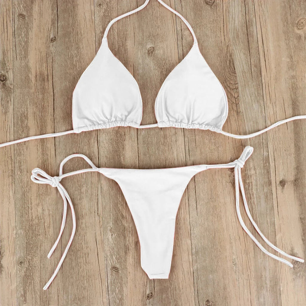 Sexy Bikinis Set Summer Brazilian Swimsuit Women Bra Thong Two Pieces Swimwear Beachwear Bathing Suit Beachwear Swimsuit Women