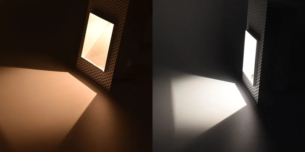 Embedded Frameless LED Step&Stair Wall Lamps 3W Motion Sensor Indoor Bedroom Ladder Foyer Corner Intelligent NightLight 100-240V