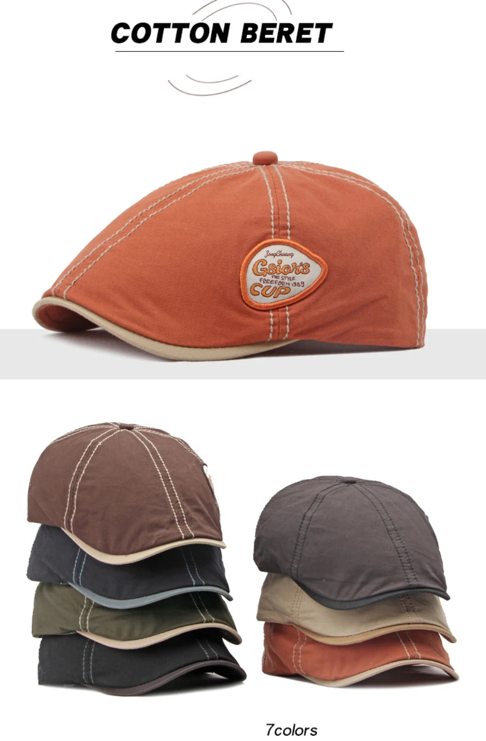 HT4661 Beret Cap Men Women New Spring Summer Sun Hat Octagonal Cap Vintage Beret Hat Adjustable Ivy Flat Cap Male Female Berets
