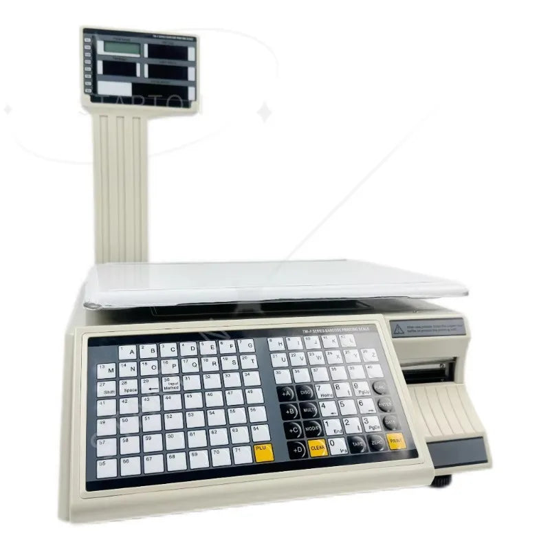 Label Printing Scale With Printer Barcode Weighing Label Printing Scale for Butchering Weighing Scale With Label Printer 30kg