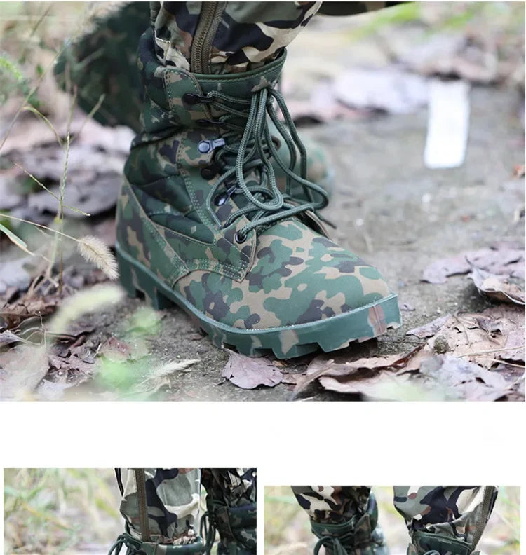 Male Outdoor Training Combat Hunting Boots Spring Autumn Men Jungle Hiking Sports Climbing Camping Breathable Camo Desert Shoes