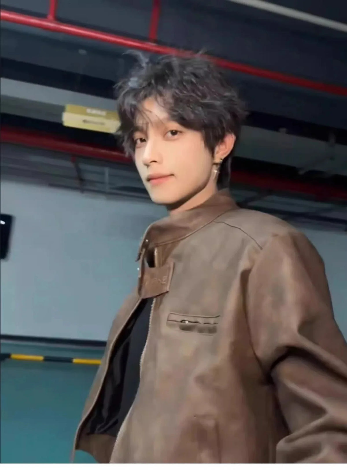 Men's Pu Leather Jacket Autumn Maillard Style Shoulder Pad Jacket Cool Retro Brown Moto Short PU Leather A2 Flight Jacket