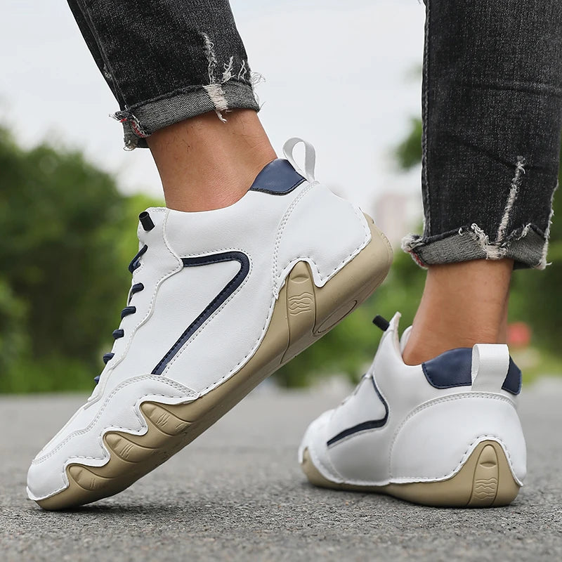 Men's Casual Leather Fashionable One Foot Loafers Brand Sneakers Boat Shoes Hiking Boots Cowboy Boots For Men Ankle Boots 2025