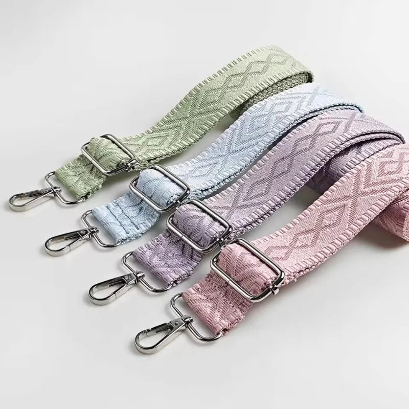 1 Piece Adjustable 1.50-inch Wide Geometry Pattern Jacquarded Handbag Purse Strap Crossbody Shoulder Replacement