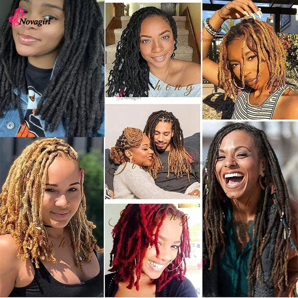 0.2/0.4/0.6/0.8 cm Human Hair Dreadlocks Extensions Brazilian Real Human Hair Locks Extensions Handmade Dreadlocks For Women/Men