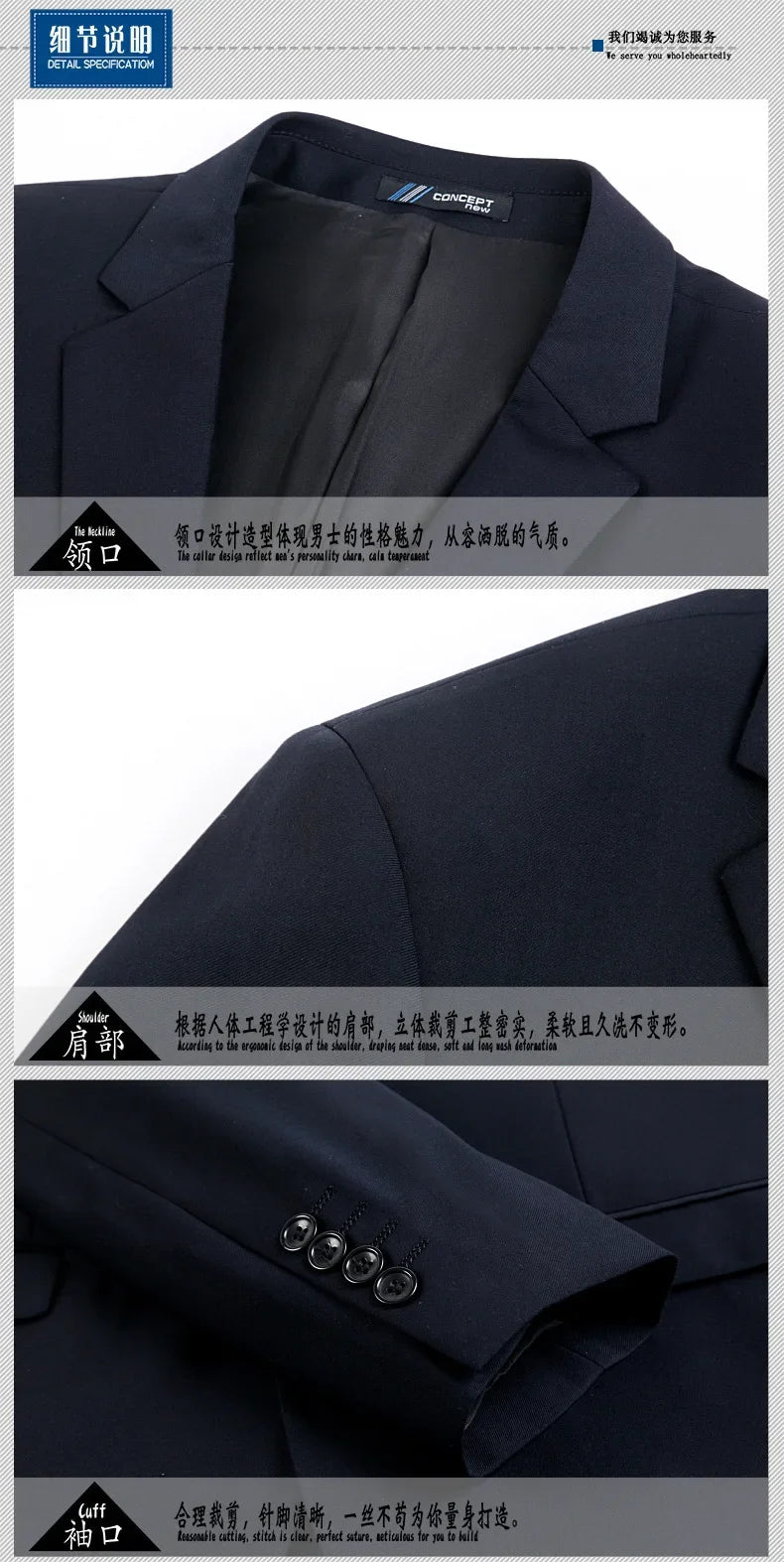 Suit Fashionable Gentleman Men's Formal Wedding Best Man Sales Work Clothes Gentleman's Professional Show Business Office Suit