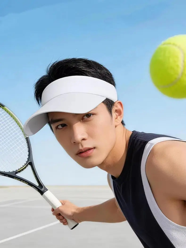 Men's and women's running cap with a large brim for outdoor sports in summer, featuring a sun-blocking and sunscreen function, i