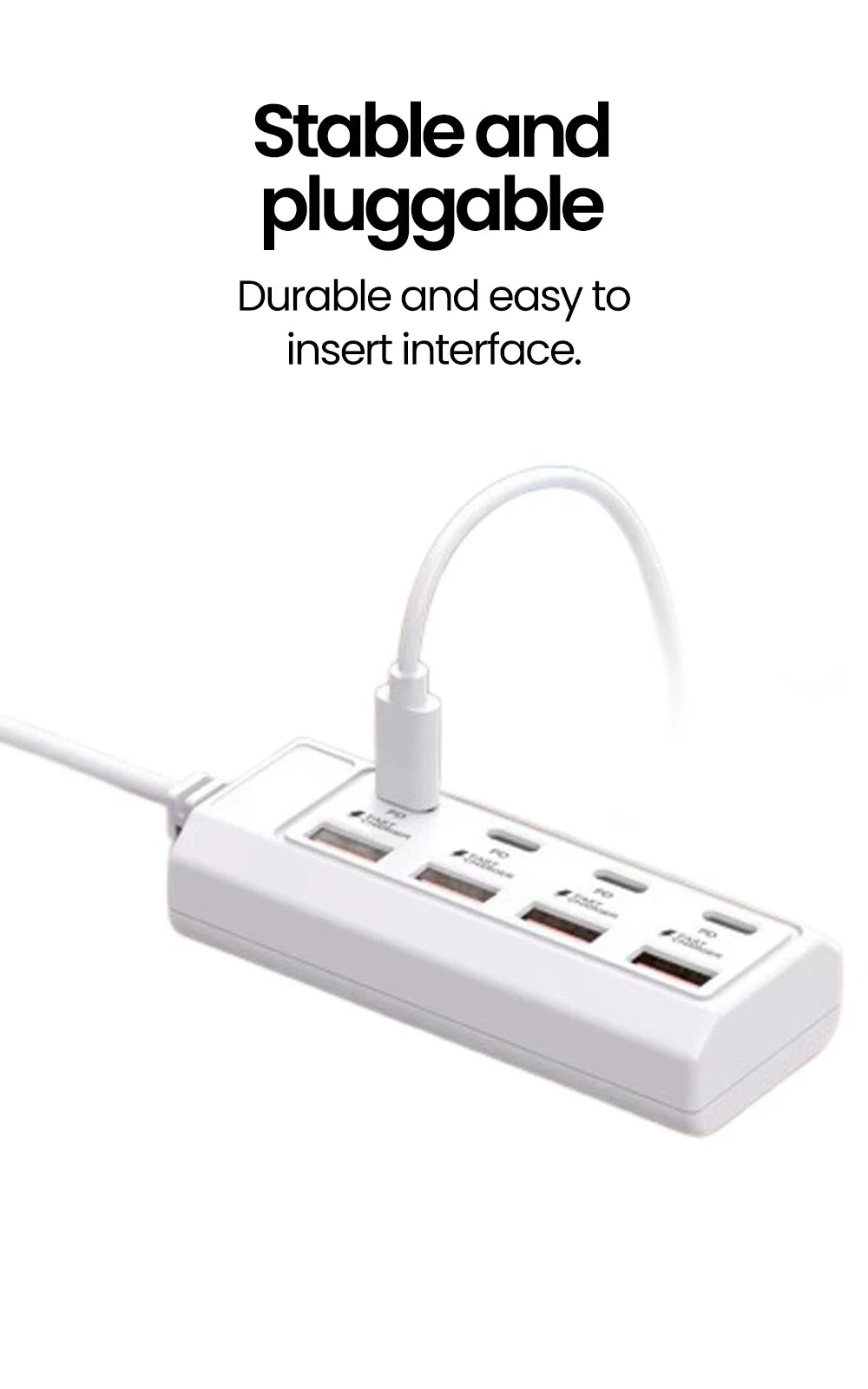 8 in 1 25W USB Electrical Socket Fast Charging USB Type C Power Strips Phone Charger USB Extension Socket Power Outlet Adapter