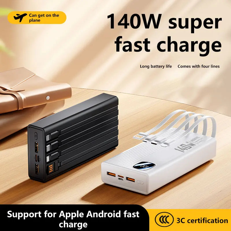 Oneplus 200000mAh Large Capacity Power Bank 140W Ultra-thin Fast Charging Built-in Power Bank Portable Fast Charging Power Bank