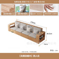 White wax solid wood sofa modern simple Nordic small apartment winter and summer living room log color storage furniture