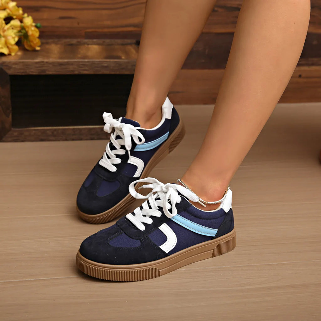 Women's Flat Bottom Sports Shoes Hot Sale Mixed Colors Spring Autumn New Style Sneakers Casual Leisure Student Flats Rubber Sole