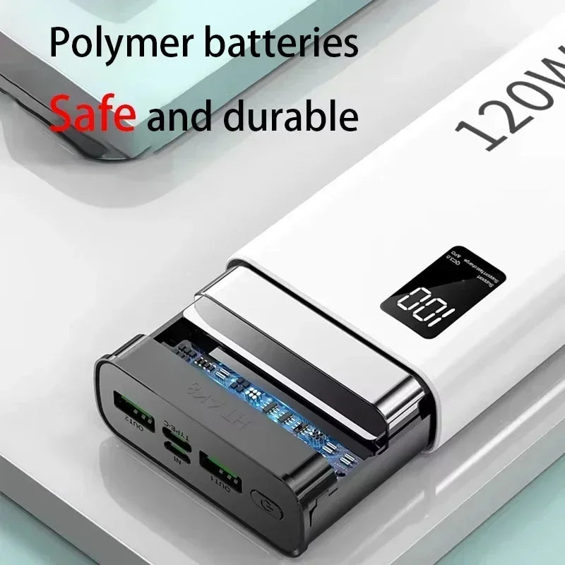 500000mAh 120W Power Bank Большая емкость Супер быстрая зарядка батареи Зарядка
