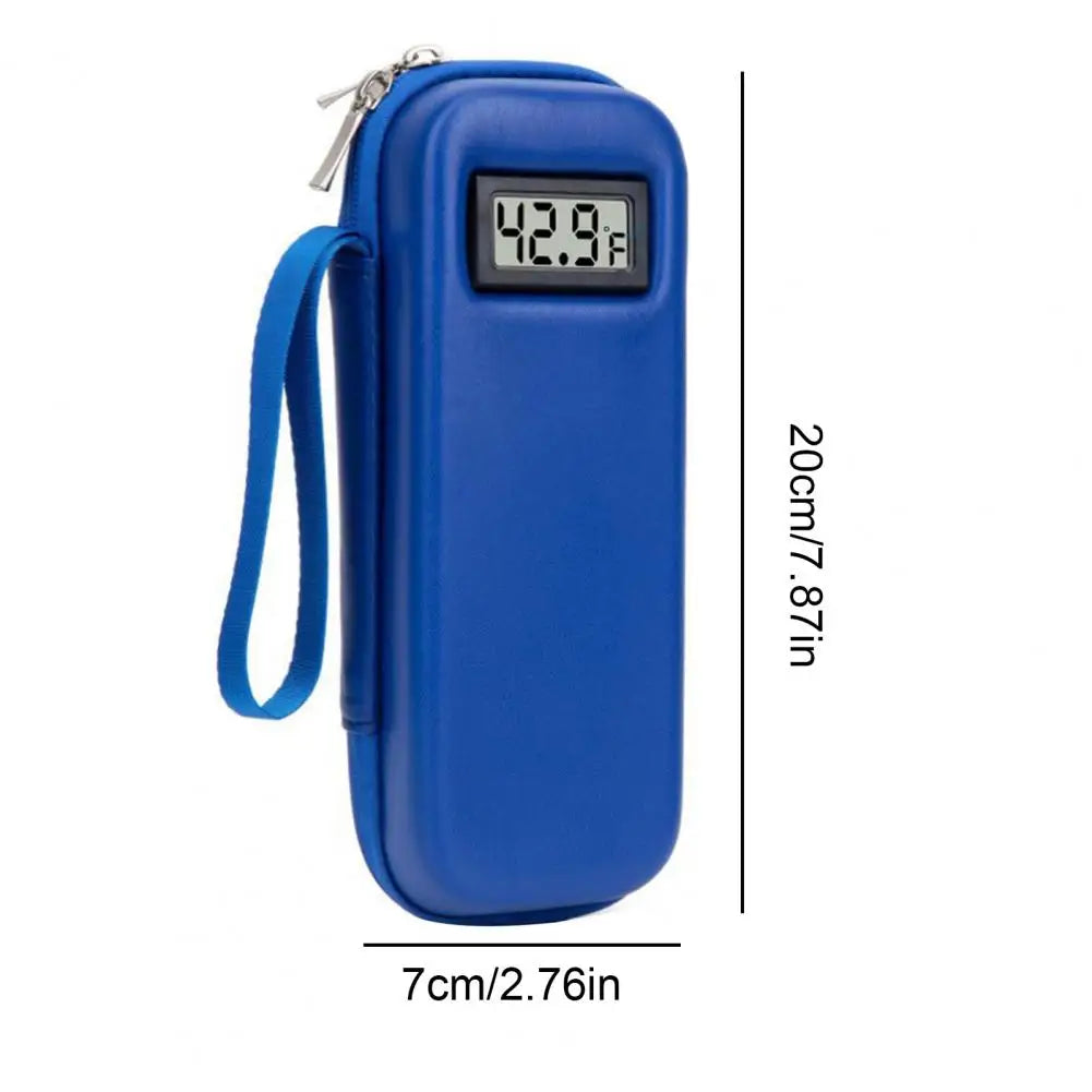 Insulin Refrigerator with Digital Temperature Display, Portable Insulin Cooler with 2 Long-Lasting Ice Packs for 8-12 Hours Cool