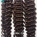 Water Wave Crochet Human Hair Curly Invisible Knotless Crochet Human Hair Extensions With String In The Middle Pre Separated