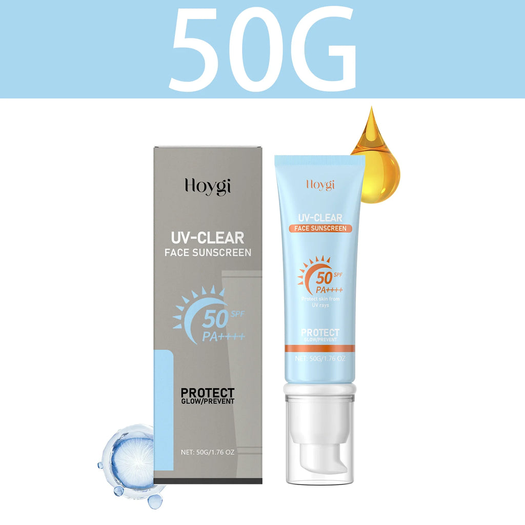 HOYGI Sunscreen Cream SPF 50+ Anti Oxidant Isolation Face Cream UV Blocking Moisturizing Sunblock Facial Body Protective Lotion