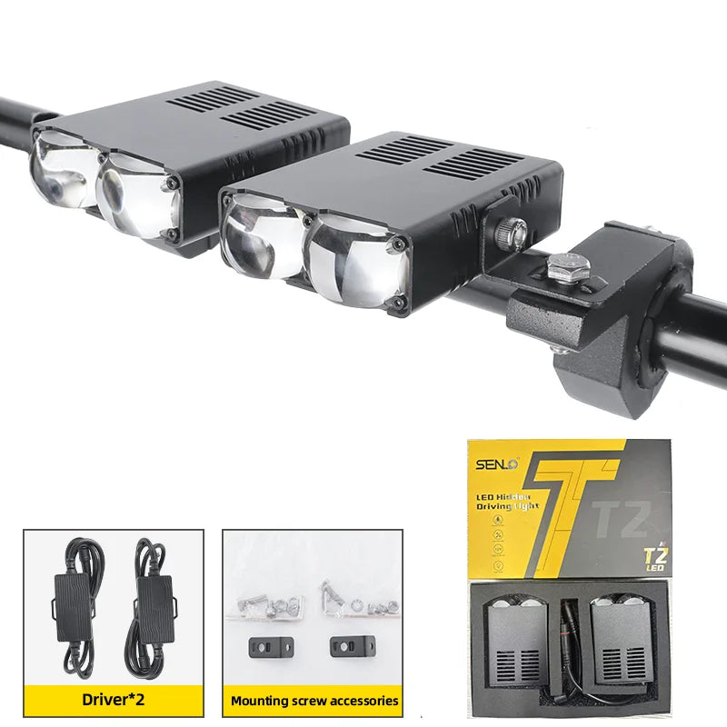 Senlo Universal Car LED Fog Light Kit 80W Super Bright Headlight Waterproof Auxiliary Lights Easy Install for SUV Pickup Truck