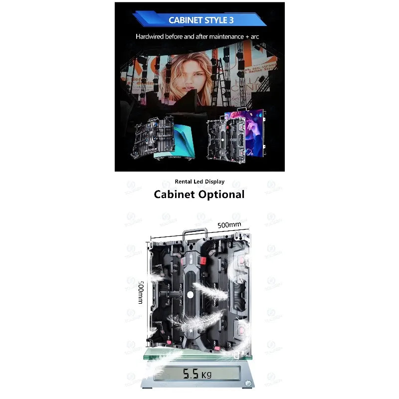 P2.6 P2.9 P3.9 Rainproof LED Video Wall Seamless Splicing Movable Stage Wedding Outdoor Event Rental Display Screen