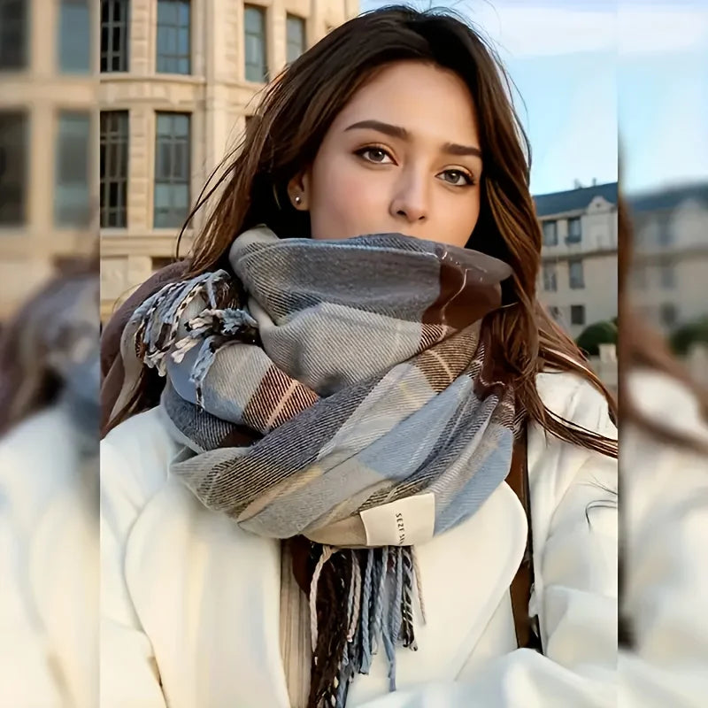 Scarf Ladies Fall And Winter Thickens Warm Neck Scarves Fashion Scarves Cloth Fanta And Fringed Blankets Men's Winter Shawls