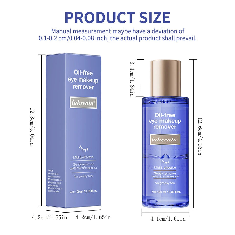 100ml Mild Oil-Free Eye Makeup Remover, Deep Cleansing Liquid