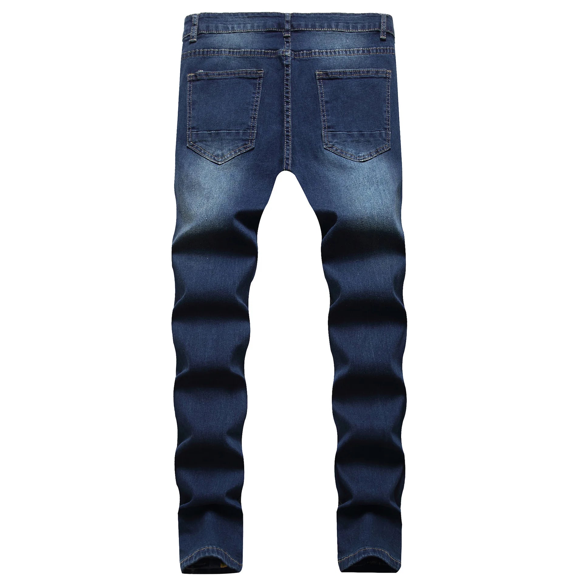 2026 Spring Summer New Men Denim Pants Casual Slim Fit Skinny Ripped Versatile Fashion Long Jeans Men
