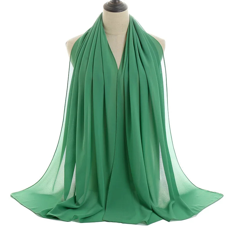 Ramadan Islamic Instant Bubble Chiffon Shawl Scarf Lady Head Wrap Women Hijabs Scarves Bufandas Muslim Veil Hijab Snood 180*70cm