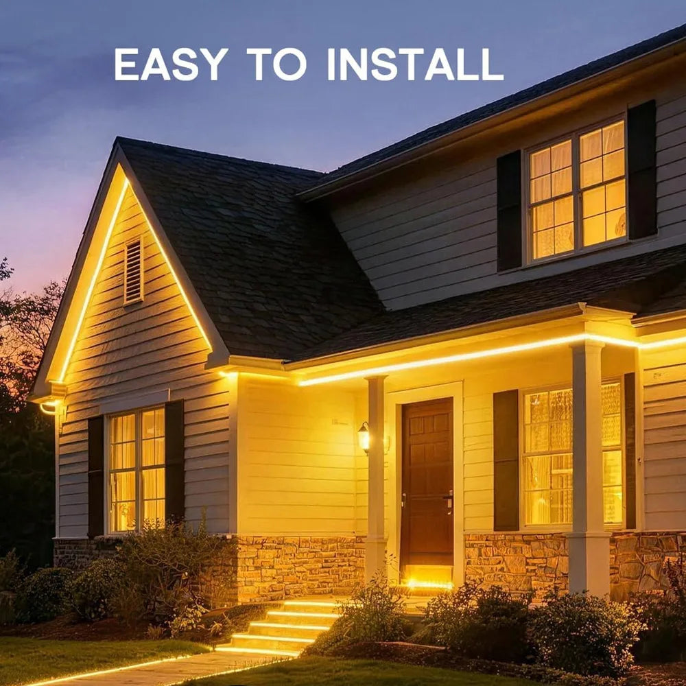 10m 20m Waterproof IP67 Tuya WiFi COB LED Strip 24V Dimmable Room Outdoor Light Warm White Touch Remote for Alexa Home Assistant