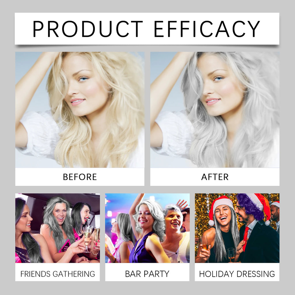 Permanent Hair Dye Natural No Stimulation Easy Coloring Cream Soften Hair Prevent Dryness Rough Silver Gray Hair Color Shampoo